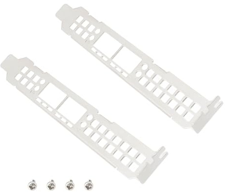 SG Store 2 st fästen i full höjd GPU spårskydd grafikkortsfästen med 4 st skruvar kompatibla med Dell MELLANOX CONNECTX-4 LX 25GbE CX4121C 20NJD silver