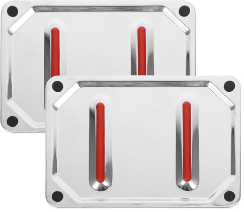 SAFIGLE Tappetino Isolante Termico in Acciaio Inossidabile 2 Pezzi per Ferro da Stiro, Resistente al Calore, per Casa e Servizi di Stiratura Professionale