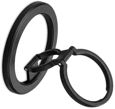 Anillo Magnetico Movil 360° Rotación Ajustable Plegable Doble, Aleación Soporte Magnetico para Movil Aro Magnético, Agarre de Teléfono, Anillo Desmontable Móvil para Ver Vídeos, Leer, Coche
