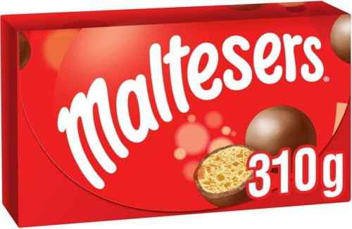 Maltesers Light Milk Chocolate Honeycomb Sweets Sharing Bulk Gift Box, 310g | Light Crispy Honeycomb Centre with Smooth Milk Chocolate, Snacks Multipack, Perfect Fun Party Bag Sweets & Sharing Box