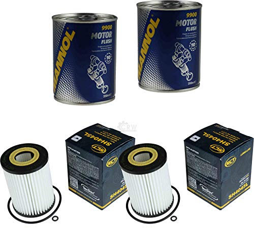 SCT Lot de 2 filtres à huile SH 4045 L + 2 flacons de rinçage moteur SCT