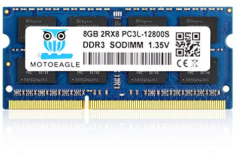Motoeagle 8 GB 2Rx8 PC3L-12800S RAM, 8 GB DDR3L 1600 MHz SODIMM Arbeitsspeicher, Hynix IC 204-Pin 1,35 V CL11 Dual-Rank für MAC, Laptop, Notebook