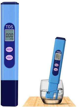TDS Tester, Water Quality Meter LCD Pen with 0-9990 PPM Measurement Range Portable for The aquaculture Industry Hospitals, Swimming Pools, Household tap Water Quality Testing