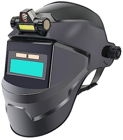 Weytoll Maschera di saldatura a energia solare, maschera per saldare a vista grande, maschera per casco di saldatura con oscuramento automatico per la protezione del viso degli occhi