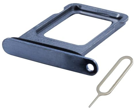 MMOBIEL Bandeja Tarjeta SIM Compatible con iPhone 14/14 Plus - Recambio Soporte Tarjeta SIM Ranura - Incluye Herramienta de Extracción SIM y Anillo de Goma Impermeable - Azul