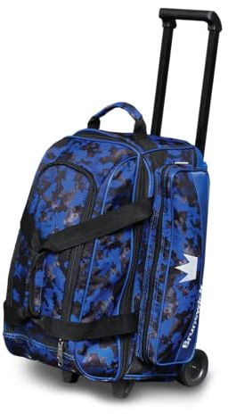 Brunswick Zone Bowlingtasche mit zwei Rollen, Blau