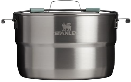 Stanley Wildfare Core 26-Piece Stainless Steel Cookset | 4 qt Pot and Lid with Fold & Lock Handle | Camping Essentials for Your Camp Kitchen