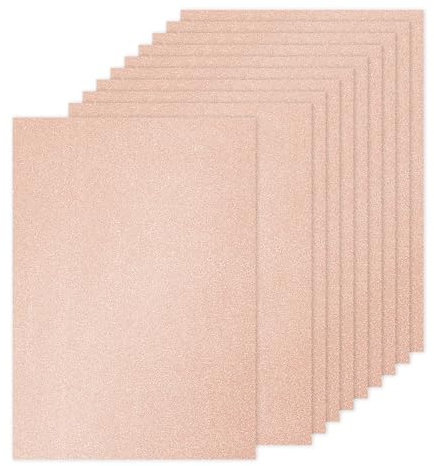 PATIKIL 20 Blatt Kartonpapier A4 250g - 21 x 29,7 cm - DIN Format Dickes Bastelkarton zum Basteln Hochzeit Karton Glitzer Papier Stanzen DIY Deko Bastelpapier Bedruckbar, Rosagold
