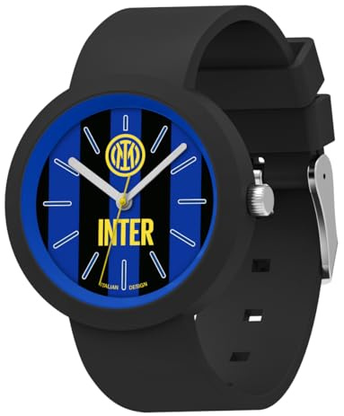 Seven Inter armbandsur, svart ljusblå, analog kvartsur, barn och tonåringar, sport- och fotbollsklocka, Blå, Taglia Unica, Sporter