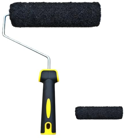 Calolin 9 Inch Putty Roller with Frame, High Elastic Nylon Roller Brush, Applies Putty and Plaster Evenly, Quick Application Roller for Smooth Walls, Compatible with Extension Rods