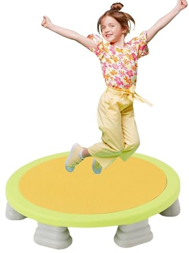 Mini trampolino da interno per bambini, 63 cm, rotondo, robusto, per allenamento di integrazione sensoriale, base antiscivolo, carico massimo 59 kg