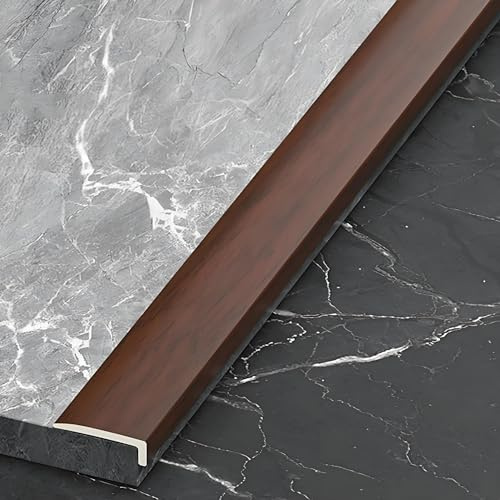 Kakelklipp, L gjutning golv övergångsremsa, aluminiumtröskelremsa, 90 cm metallplåtra, trappkant, träkornsdesign, 3 st