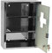 Edelstahl Medizinschrank mit Tip-on Automatik Arzneischrank Medikamentenschrank Hausapotheke Erste-Hilfe Wandschrank 25x48,5x12cm
