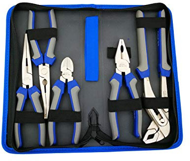 Juego de alicates para bombas de agua, 5 piezas, alicates de teléfono combinados, alicates de corte lateral