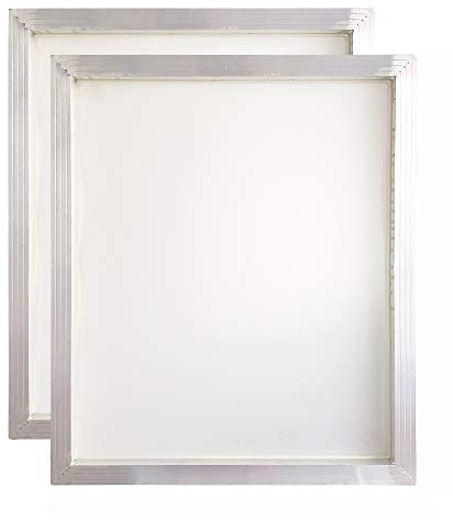 Skärmtryck i aluminium skärmar 50 x 61 cm ram-110 vitt nät (2 st)