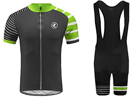 UGLY FROG Kinder Radsport Bekleidung- Jungen Fahrrad Trikot-Set(Trikot Kurzarm+Kurz Radhose)/Radtrikot Kurzarm/Kurz Fahrradhose mit Sitzpolster(Radsport Anzug)