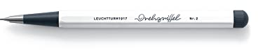 LEUCHTTURM1917 366188 Drehgriffel Nr. 2, Bleistift mit Drehmechanik, Aluminium, Stahl, designprämiert, Weiß - Bleistift