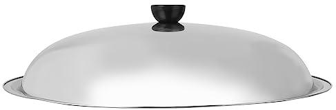 Lurrose Edelstahl-Pfannendeckel Universalpfannen Töpfe Deckel Bratpfannen Wok- Zum Kochen (40 Cm)