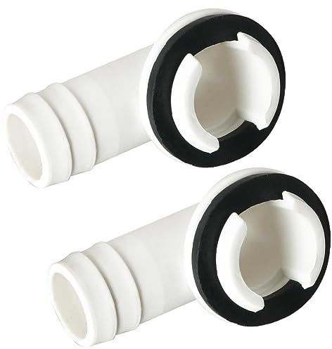 MEETOOT 2pcs 20mm Air Conditioner Drain Hose Connector Conduct Condensate Plug Teeth Seal Elbow Fitting for Window AC Unit Mini Split Frigidaire