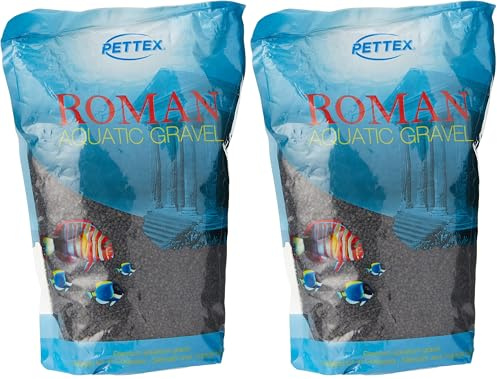 Pettex Roman Gravel Aquatic Roman Gravel 2 Kg Jet Black (Pack of 2)