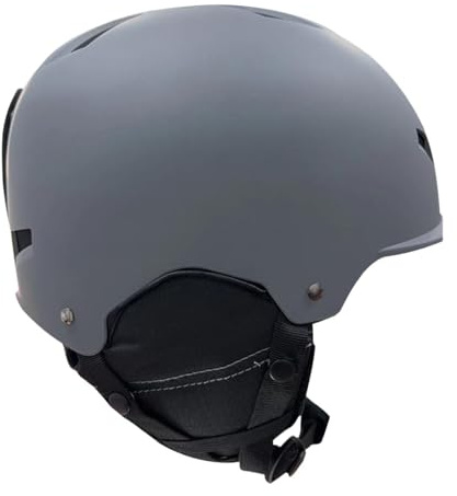 Hellery Casco da da Neve Casco Sportivo Accessori da Portatili Copricapo per Skateboard Ciclismo attività Invernali Sport all'Aria Aperta Uomo, Grigio, M