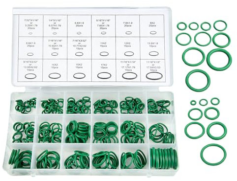 270-Piece 18-Grid Automotive AC Rubber Seal Ring Set - Compressor Seals for Leak Prevention - Ideal for Car AC Repairs, Maintenance, and Projects