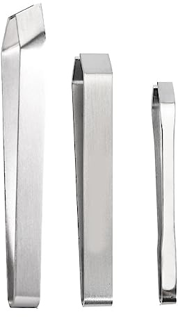 PANGBOER Pinze per rimuovere lische di pesce, in acciaio inox, 3 pezzi, pinze per estrattori, pinzette, utensili da cucina, gadget per frutti di mare