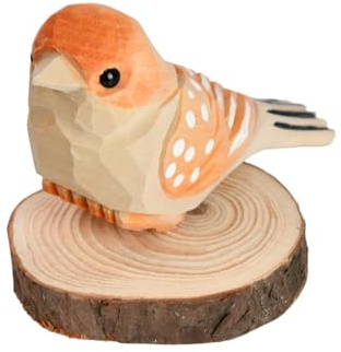 Tinsellns Decoraciones de Madera Tallada, Figura de Pájaro, Escultura Decorativa, Decoracion Hogar, Estilo Moderno, Adecuado para Salas de Estar, Dormitorios, Escritorios y Armarios