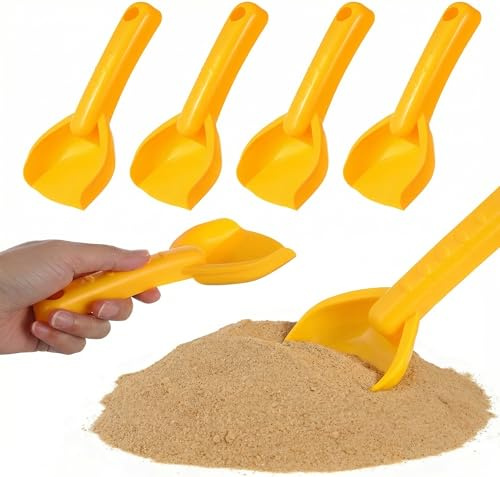 TOYANDONA Juego de 10 palas de arena para niños: pequeñas palas de playa de plástico, juego de juguetes para niños, exteriores, jardín y juegos de nieve, coloridos utensilios de playa para niños