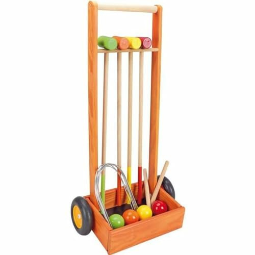 Jeujura jeujuraj8602 - Gioco in Legno per 4 Giocatori con Trolley
