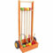 JEUJURA jeujuraj8602 Holz Krocket Spiel für 4 Spieler mit Trolley