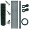ESTEXO Schweißgitter Gartenzaun Set Komplettset Zaun Gartenzaunset Zaunset Drahtzaun Gitterzaun mit Einschlaghülsen (1,2 x 10 m)