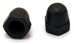 Black Acorn Dome Nuts M8 Stainless Steel Blackened Galvanised Finish M8, 8mm Inner Diameter x 14.8mm Height x hex Exterior Side- Side 12.8mm DIN1587 Pack of 10 (M8 / 8mm)