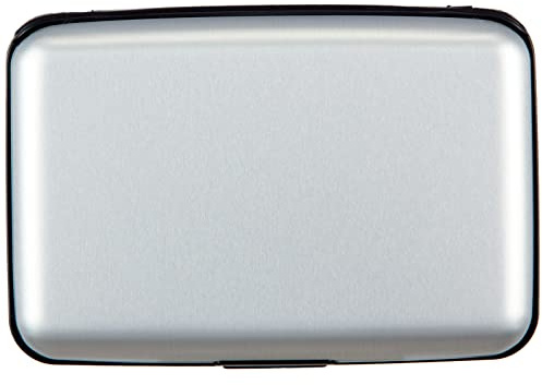 Kaabao Credit Card Holder, RFID Blocking Metal Card Wallet for Women Men Slim ID Card Holders Protector Aluminum Business Hard Case (Silver)