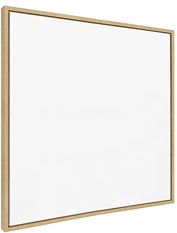 Kate and Laurel Sylvie Blank Framed Canvas Wall Art, 30x30 Natural, Modern Empty Canvas for Paint-Your-Own Art, Ready to Paint Premium Already Framed Material