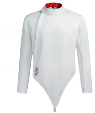 KXJPIZIYB Eisseiden-Fechtanzug, Fechtoberteile, 450N-Folien-/Degen-/Säbel-Fechtschutzanzug, Kann Mithalten(White Left Hand,40#)