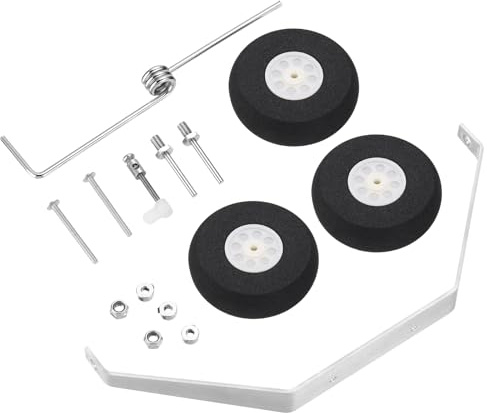 QUARKZMAN 1 Conjunto Aluminio Aterrizaje Engranaje Rueda Kit Bricolaje | Piezas, con Ruedas y Ejes, para RC Avión Jet Reemplazo