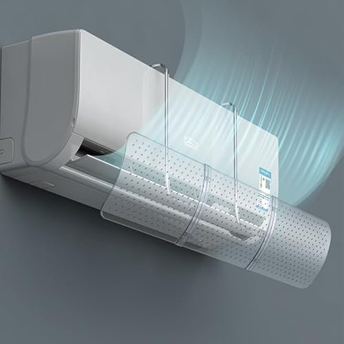Deflettore Condizionatore Universale, Deviatore regolabile portatile per aria condizionata per Condizionatori da Parete per Casa/Ufficio/Camera/Soggiorno (Trasparente)
