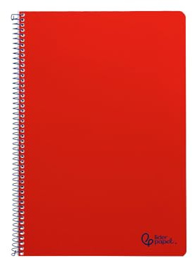 Liderpapel a4 spiral anteckningsbok smart mjukt omslag 80h 75 gr riktlinje 2,5 mm med röd marginal
