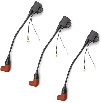 Motocicleta Bobina Encendido 3 Piezas Conjunto Bobina Encendido para Motores para Fueraborda 60 70 75 85 90 HP 2 Tiempos 697-85570-00