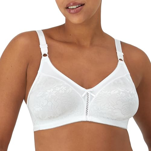 Bali Women's Double Support Spa Closure Wire-Free Bra, White,36 C US