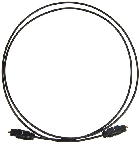 HDSupply TC010-010 Câble Audio Toslink S/PDIF, Fibre Optique, Plug-Plug, Ø 2,2 mm, 1,00 m, Noir