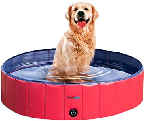 Frontpet Foldable Dog Pool - Collapsible Pet Pool, Bathing Tub and Kiddie Pool, Perfect for Small, for Medium and for Large Dogs (Small - Extra Large)