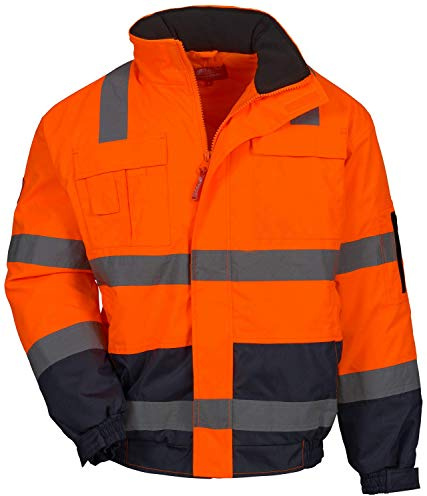 Nitras Veste de pilote Motion Tex Viz pour homme, Orange, XXL