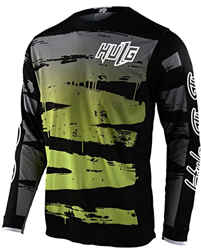 Radfahren Jersey Herren Mountainbike Motocross Jersey Langarm MTB T-Shirt,Shirt Downhill Fahrrad Jersey Schnelltrocknend (Color-19,XXL)