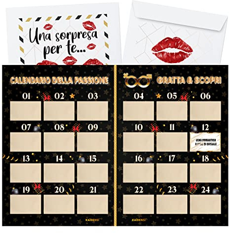 Idea Regalo San Valentino per Lui Lei 2026- Calendario della Passione Gratta e Vinci Originale - Idee Regali Divertenti Anniversario - Pensieri di Coppia Originali - Sorprese Romantiche Compleanno