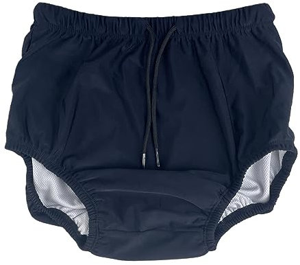 AQX Wiederverwendbare Erwachsene Schwimmwindeln Besondere Bedürfnisse, Waschbare Stoffwindeln Auslaufsicher, Schwimmer Windelhose Klimmzüge für Inkontinenzschutz Unisex (2XL, Blau)