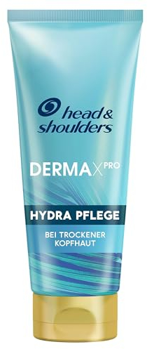 Head & Shoulders DermaXPro Pflegende Feuchtigkeit Leichte Spülung 220ml mit Kokosöl & Ceramide-Komplex für Trockene Kopfhaut; Hilft, die Hautbarriere zu Stärken für Schuppenfreies, Gepflegtes Haar