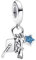 Feitery Blue Star Graduation Cap Anhänger Charms Blaue Herz Anhänger Kompatibilität für Pandora Armband Geschenke zur Abschlussfeier für Klassenkameraden