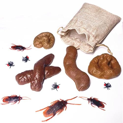 Faux Caca,Fausse Crotte Gluante,Faux Caca,Fausse Merde Réaliste,Accessoire pour Poisson d'Avril Et Farces d'halloween,Caca Extensible Amis De Merde Farce Et Attrape pour Poisson d'Avril d'halloween